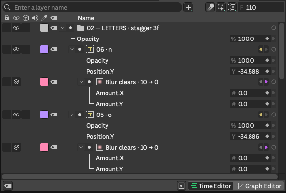 Cavalry Scene Window with numbered letter groups and nested blur filters